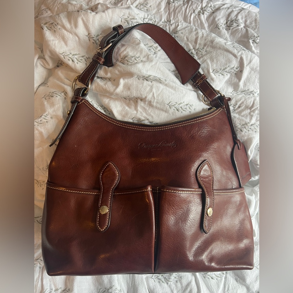 Dooney & Bourne Florentine leather shoulder hobo bag